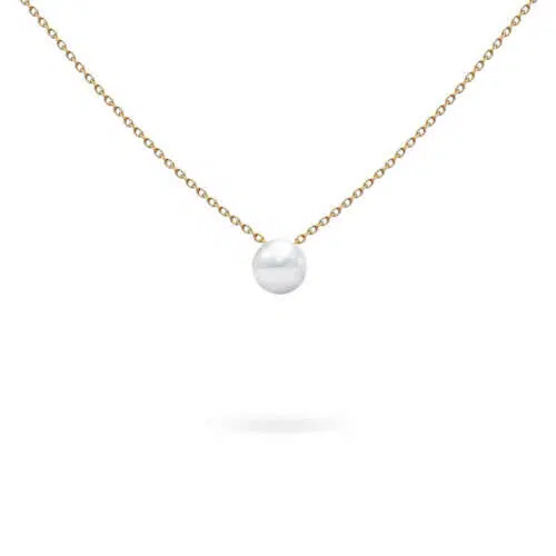 collier chaine perle unique 5 mm