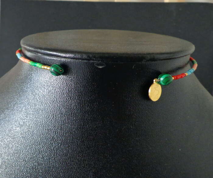 bracelet-collier perles verre