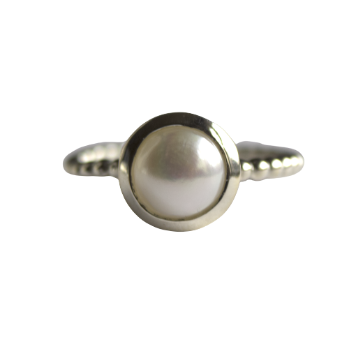 Bague perle mabé