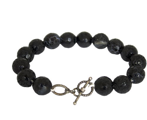 Bracelet onyx craquelés