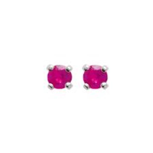 Clous d'oreilles rubis