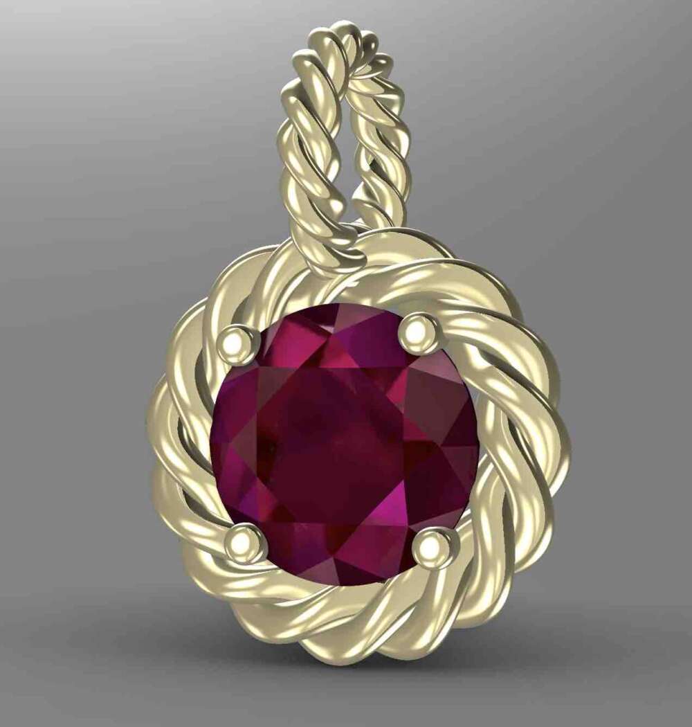 pendentif rubis