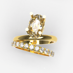 double alliance solitaire ovale